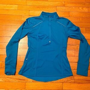 Athleta 1/2 Zip Running Top Turquoise Women's XS, fits like S